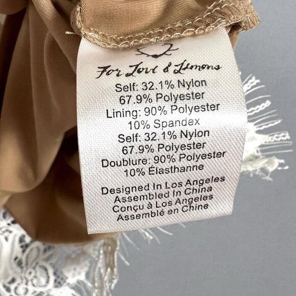 NWT For Love & Lemons Vika Floral Lace Mini Skirt Womens Size Large L White Sexy - Picture 15 of 16